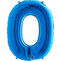 grabo blue foil number zero balloon