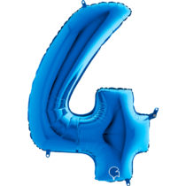 grabo blue foil number four balloon