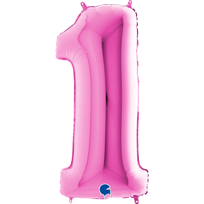 011F-Number-1-Fuxia-1 grabo fuxia foil number one balloon