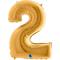 grabo gold number 2 foil balloon