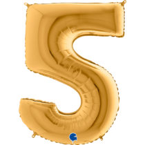 grabo gold foil number six balloon