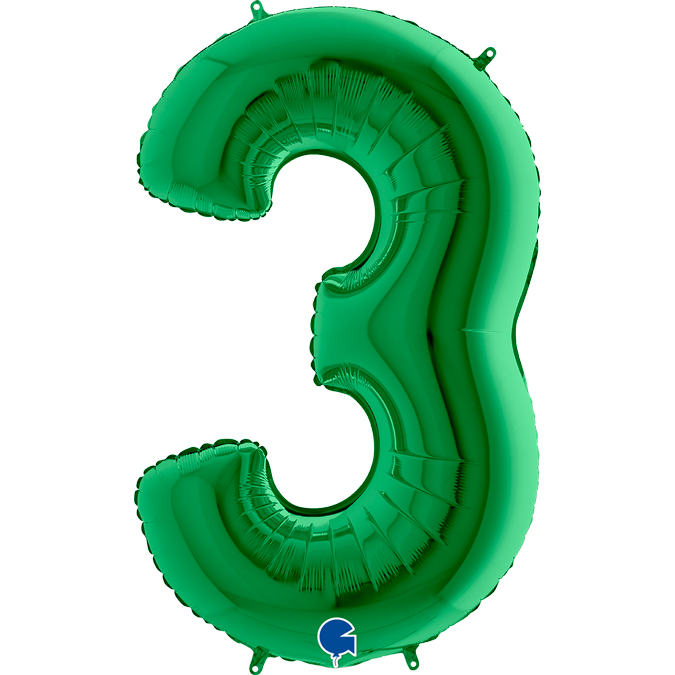 033Gr-Number-3-Green-1 grabo green 40 inch foil number three balloon