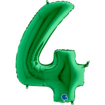 grabo green 40 inch foil number four balloon