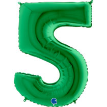 grabo green 40 inch foil number five balloon