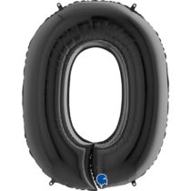 black number zero balloon