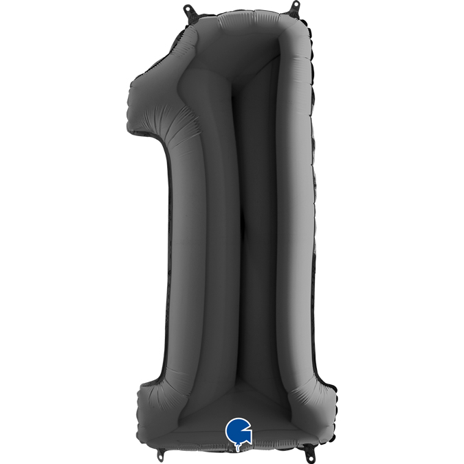 black number one balloon