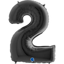 black number two balloon