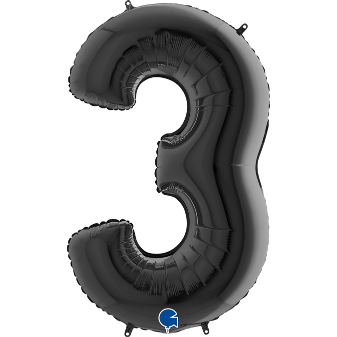 043K-Number-3-Black-1 black number three balloon