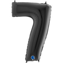 black number seven balloon