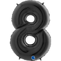 black number eight balloon