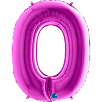 GRABO purple foil number 0 balloon