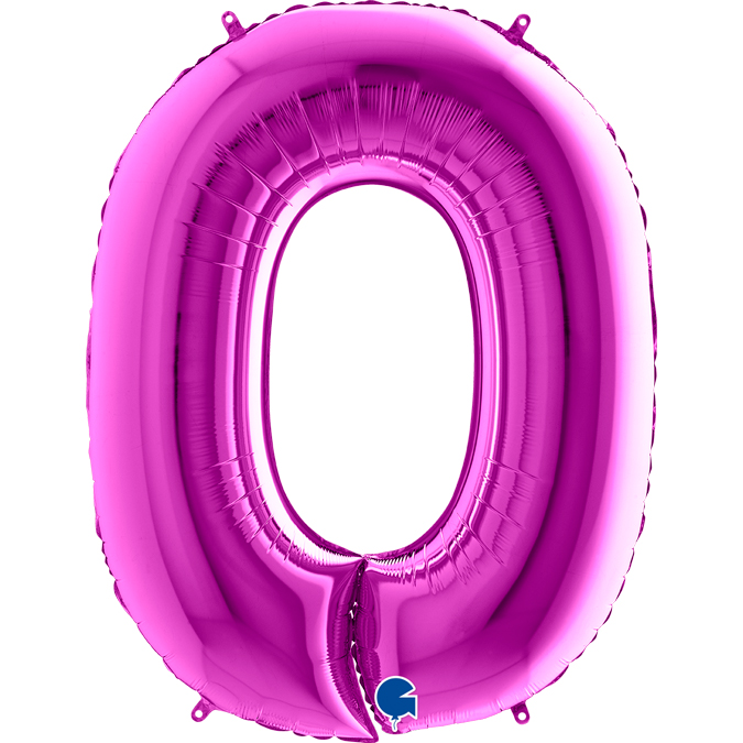 GRABO purple foil number 0 balloon