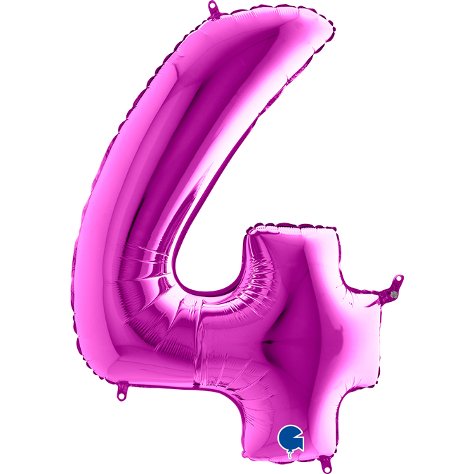 Grabo purple foil number 4 four balloon
