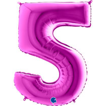 grabo purple foil number 5 balloon