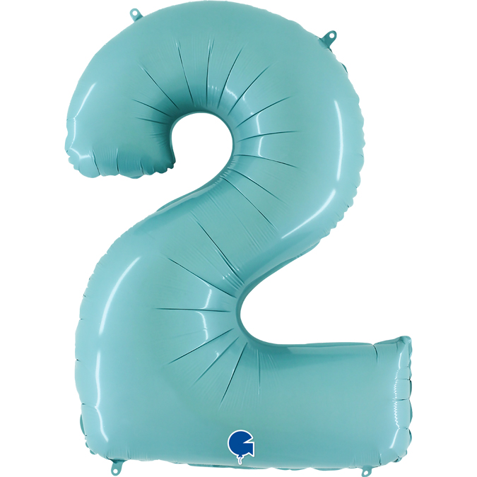 062PB-Number-2-Pastel-Blue-1 grabo pastel blue foil number two balloon