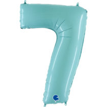 blue foil number seven balloon