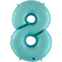 blue foil number eight balloon