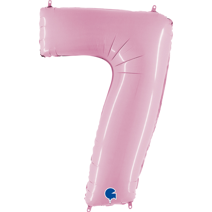 077PP-Number-7-Pastel-Pink-1 Grabo pastel pink foil number 7 seven balloon