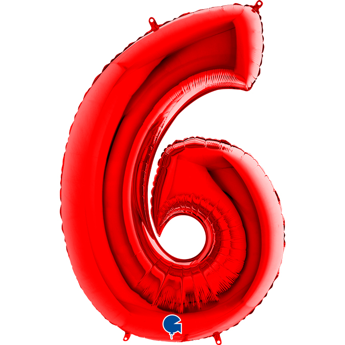 086R-Number-6-Red-1 red 40 inch grabo number 6 foil balloon