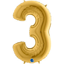 grabo gold 5 gold5 foil number 3 balloon
