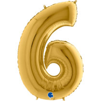 grabo gold5 gold 5 foil number 6 balloon