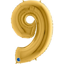 grabo gold 5 gold5 foil number 9 balloon
