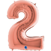 rose gold number two balloon