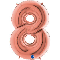 rose gold number eight balloon