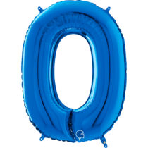 blue number zero balloon