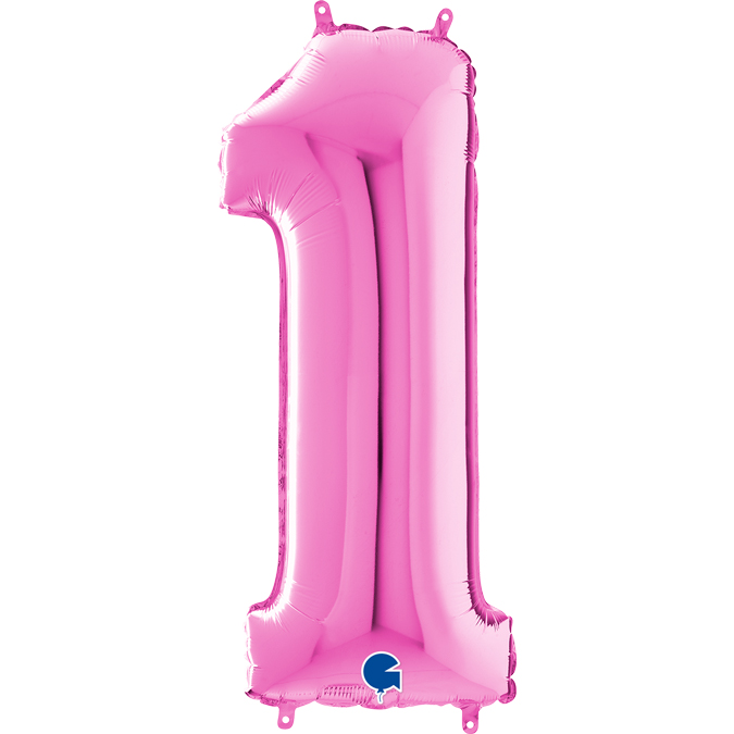 fuxia number one balloon