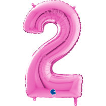fuxia number two balloon