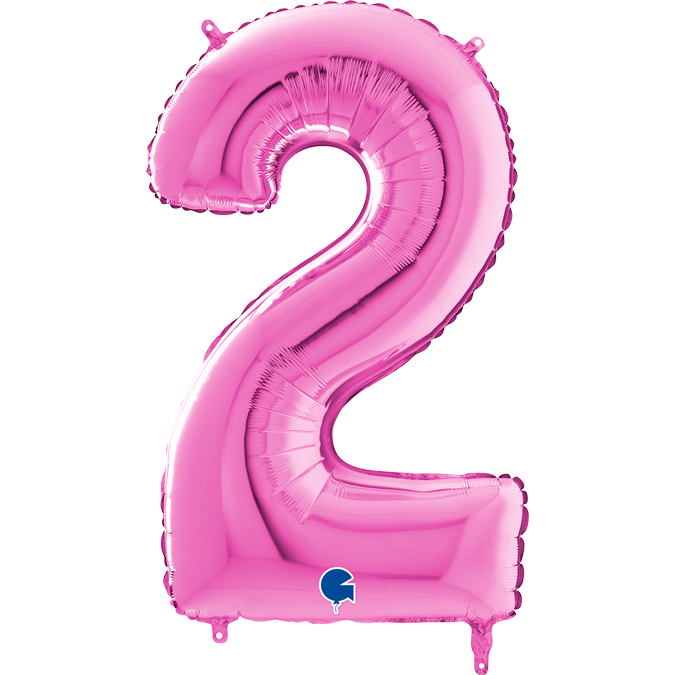 fuxia number two balloon