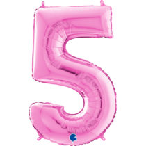 fuxia number five balloon