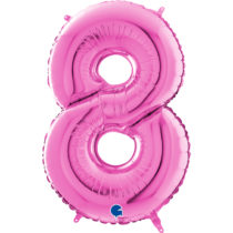 fuxia number eight balloon