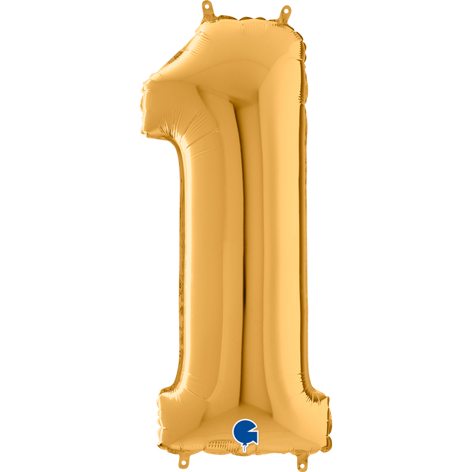 26021G-Number-1-Gold-2 gold foil number one 1 balloon 26"
