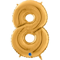 gold number eight 8 foil number