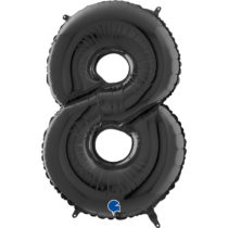 black number eight balloon