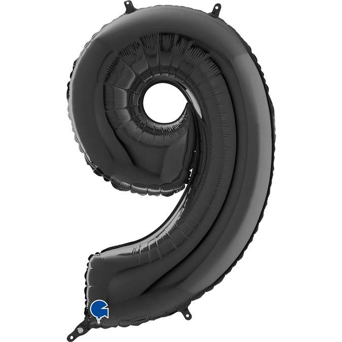 26049K-Number-9-Black black number nine balloon