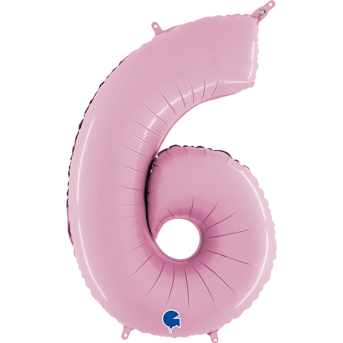 26076PP-Number-6-Pastel-Pink grabo pastel pink 26 inch number six balloon