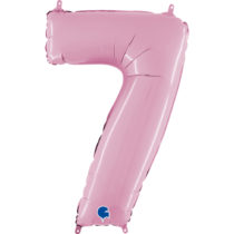 grabo pastel pink 26 inch number seven balloon