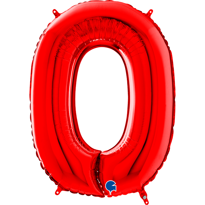 26080R-Number-0-Red red 40 inch number 0 zero grabo foil balloon