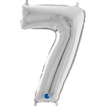 grabo silver 26 inch number seven balloons
