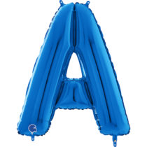 blue letter A balloon