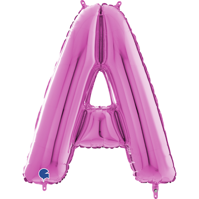 26 inch fuxia letter A foil balloon