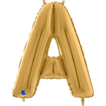 gold letter A balloon