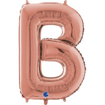 grabo rose gold 26 inch foil letter B balloon