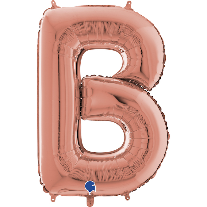 262123RG-Letter-B-Rose-Gold grabo rose gold 26 inch foil letter B balloon