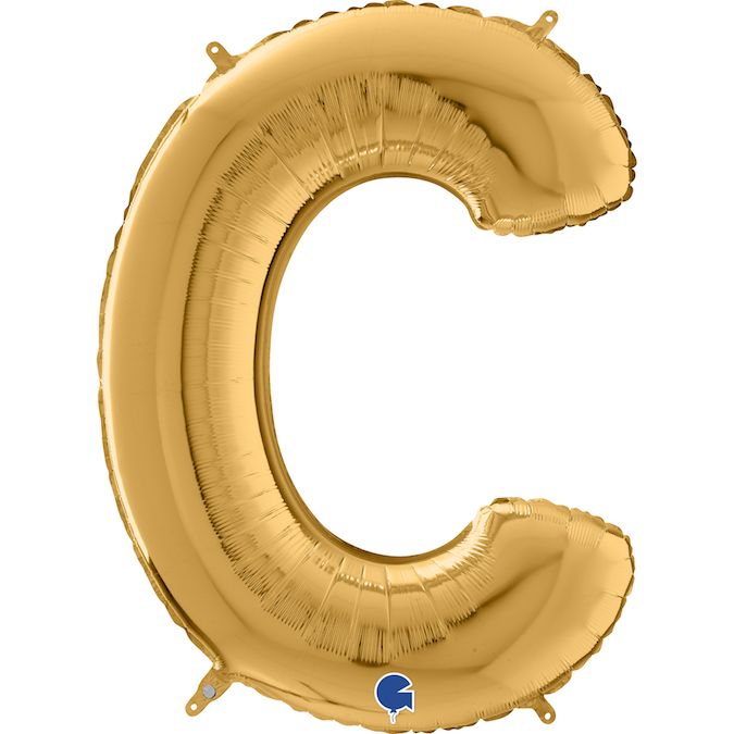 gold letter C balloon