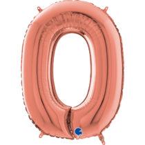 rose gold foil number 0 zero balloon