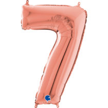 rose gold foil number 7 balloon